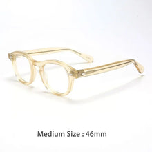 Load image into Gallery viewer, 46890 Retro Men Round Acetate Optical Glasses Frames Women Rivet Eyewear Customized Prescription Glasses