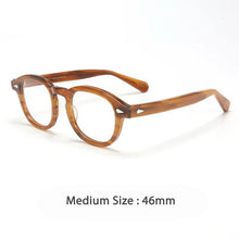 Load image into Gallery viewer, 46890 Retro Men Round Acetate Optical Glasses Frames Women Rivet Eyewear Customized Prescription Glasses