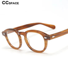 Load image into Gallery viewer, 46890 Retro Men Round Acetate Optical Glasses Frames Women Rivet Eyewear Customized Prescription Glasses
