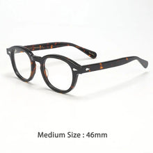 Load image into Gallery viewer, 46890 Retro Men Round Acetate Optical Glasses Frames Women Rivet Eyewear Customized Prescription Glasses