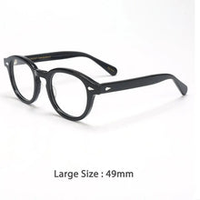 Load image into Gallery viewer, 46890 Retro Men Round Acetate Optical Glasses Frames Women Rivet Eyewear Customized Prescription Glasses