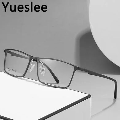 47428 Aluminum Magnesium Men's Myopia Retro Square Glasses Frame Men Commercial Affairs Sports Optical  Computer Eyeglass