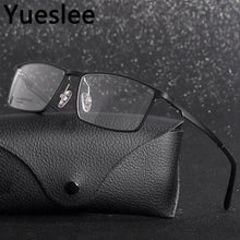 Load image into Gallery viewer, 47428 Aluminum Magnesium Men&#39;s Myopia Retro Square Glasses Frame Men Commercial Affairs Sports Optical  Computer Eyeglass