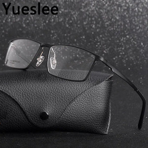 47428 Aluminum Magnesium Men's Myopia Retro Square Glasses Frame Men Commercial Affairs Sports Optical  Computer Eyeglass
