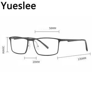 47428 Aluminum Magnesium Men's Myopia Retro Square Glasses Frame Men Commercial Affairs Sports Optical  Computer Eyeglass