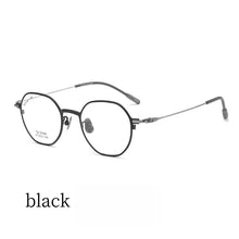 Load image into Gallery viewer, 47mm   Glasses Women&#39;s Comfortable Vintage Polygon Pure Titanium Eyewear Prescription Eyeglasses Frame For Men  22095TB