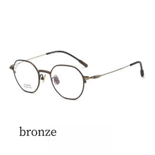 Load image into Gallery viewer, 47mm   Glasses Women&#39;s Comfortable Vintage Polygon Pure Titanium Eyewear Prescription Eyeglasses Frame For Men  22095TB