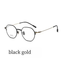 Load image into Gallery viewer, 47mm   Glasses Women&#39;s Comfortable Vintage Polygon Pure Titanium Eyewear Prescription Eyeglasses Frame For Men  22095TB