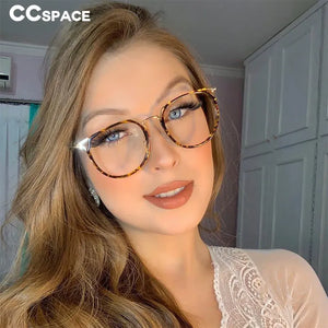 48150 Cat Eye Retro Plastic Titanium Anti-Blue Light Glasses Frames Women Optical  Computer EyeGlasses