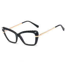 Load image into Gallery viewer, 48208 Cat Eye Anti-blue Light Plastic Titanium Glasses Frames Ultralight Men Women Optical  Computer Glasses