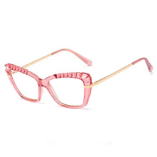 Load image into Gallery viewer, 48208 Cat Eye Anti-blue Light Plastic Titanium Glasses Frames Ultralight Men Women Optical  Computer Glasses
