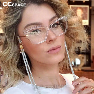 48208 Cat Eye Anti-blue Light Plastic Titanium Glasses Frames Ultralight Men Women Optical  Computer Glasses