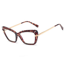 Load image into Gallery viewer, 48208 Cat Eye Anti-blue Light Plastic Titanium Glasses Frames Ultralight Men Women Optical  Computer Glasses