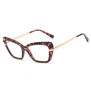 48208 Cat Eye Anti-blue Light Plastic Titanium Glasses Frames Ultralight Men Women Optical  Computer Glasses