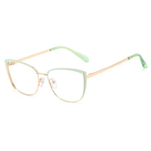 Carica l&#39;immagine nel visualizzatore di Gallery, 48286 Cat Eye Anti Blue Light Optical Glasses Frames Metal Women Men TR90  Computer Eyeglasses