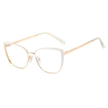 Carica l&#39;immagine nel visualizzatore di Gallery, 48286 Cat Eye Anti Blue Light Optical Glasses Frames Metal Women Men TR90  Computer Eyeglasses