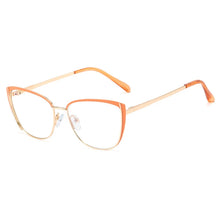 Carica l&#39;immagine nel visualizzatore di Gallery, 48286 Cat Eye Anti Blue Light Optical Glasses Frames Metal Women Men TR90  Computer Eyeglasses
