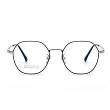 Load image into Gallery viewer, 48mm  Retro Polygonal Pure Titanium Eyeglasses Men Wide-brimmed Ultra-light Optical Prescription Glasses Frame Women 95006