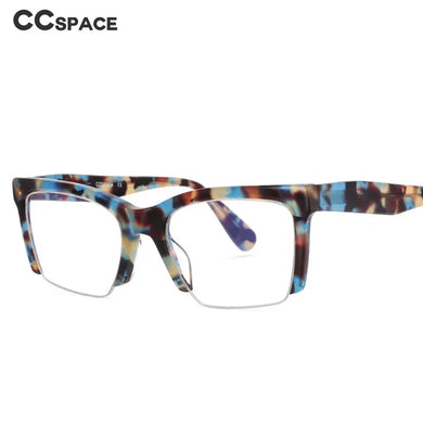 49409 Half Frame Acetate Optical Glasses Frames Anti Blue Light Women Computer Eyeglasses Customized Prescription Glasses