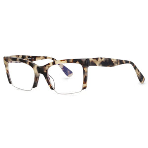 49409 Half Frame Acetate Optical Glasses Frames Anti Blue Light Women Computer Eyeglasses Customized Prescription Glasses