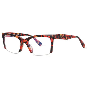 49409 Half Frame Acetate Optical Glasses Frames Anti Blue Light Women Computer Eyeglasses Customized Prescription Glasses