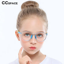 Load image into Gallery viewer, 49529 Kids Anti Blue TR90 Optical Frames Student Round Computer Glasses