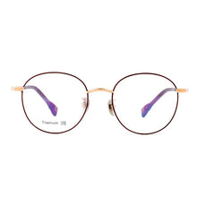 Load image into Gallery viewer, 49mm Ultra Light  Retro Round Pure Titanium Glasses Frame Men Wide-Side Myopia Optical Eyeglasses Frame Women 5508