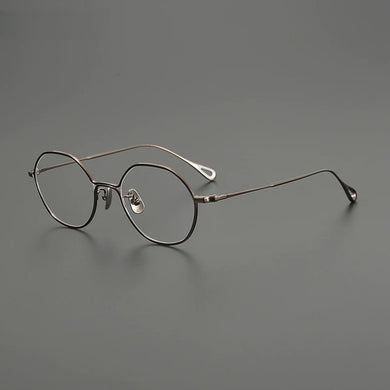 Gatenac Vintage Handmade Pure Titanium Glasses Frame Men Ultra Light Eyeglasses Frame Women Korea Luxury Brand Designer Eyewear