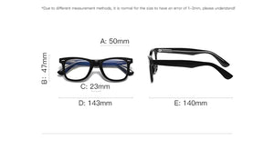 50mm Ultralight Blue Light Blocking Glasses Men  Square Reading Optics Eyeglasses Frame Women Computer Eyewear UV400 2102