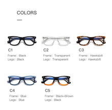 Load image into Gallery viewer, 50mm Ultralight Blue Light Blocking Glasses Men  Square Reading Optics Eyeglasses Frame Women Computer Eyewear UV400 2102