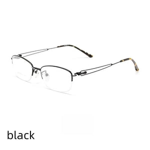 50mm  Women titanium alloy Eyeglasses Glasses Designed Elegant Spectacle High Grade Prescription Eyeglasses 8282SN