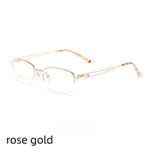 Load image into Gallery viewer, 50mm  Women titanium alloy Eyeglasses Glasses Designed Elegant Spectacle High Grade Prescription Eyeglasses 8282SN