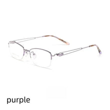 Load image into Gallery viewer, 50mm  Women titanium alloy Eyeglasses Glasses Designed Elegant Spectacle High Grade Prescription Eyeglasses 8282SN