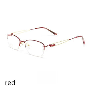 50mm  Women titanium alloy Eyeglasses Glasses Designed Elegant Spectacle High Grade Prescription Eyeglasses 8282SN