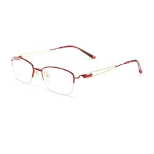 Load image into Gallery viewer, 50mm  Women titanium alloy Eyeglasses Glasses Designed Elegant Spectacle High Grade Prescription Eyeglasses 8282SN
