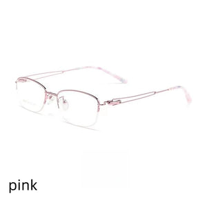 50mm  Women titanium alloy Eyeglasses Glasses Designed Elegant Spectacle High Grade Prescription Eyeglasses 8282SN