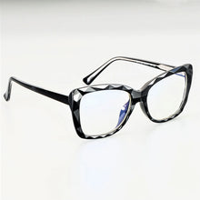 Carica l&#39;immagine nel visualizzatore di Gallery, 51019 Anti-blue Light Plastic Titanium Glasses Frames Cat Eye Ultralight Men Women Optical  Computer Glasses