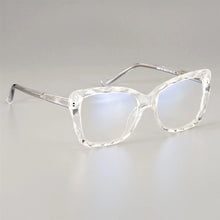 Carica l&#39;immagine nel visualizzatore di Gallery, 51019 Anti-blue Light Plastic Titanium Glasses Frames Cat Eye Ultralight Men Women Optical  Computer Glasses