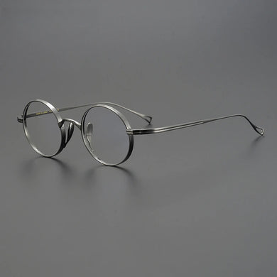 Vintage Pure Titanium Eyeglasses Frame Men Retro Round Small Face Glasses Frame Women Japan Luxury Brand Designer Eyewear