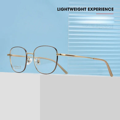 51mm Titanium Glasses Frame Retro Eyeglasses Women Men Myopia Reading Optical Blue Light Prescription Eyewear Anti-Reflection