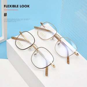 51mm Titanium Glasses Frame Retro Eyeglasses Women Men Myopia Reading Optical Blue Light Prescription Eyewear Anti-Reflection