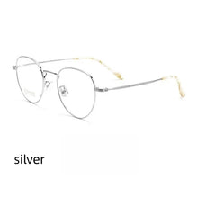 Load image into Gallery viewer, 51mm  Ultra-light   Pure Titanium Eyewear Men Retro Round Decorative Optical Prescription Glasses Frame Women K5091
