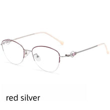Load image into Gallery viewer, 52mm   titanium alloy woman Square Glasses Frame  Prescription Glasses Optical  Eyeglasses  8025Z