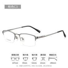 Load image into Gallery viewer, 52mm Pure Titanium Glasses Frame Men Square Eyewear  Half Optical Prescription Eyeglasses Frames 69793
