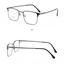 Load image into Gallery viewer, 53-18-145 Titanium Alloy Square Men&#39;s Business Glasses Frame for Myopia &amp; Hyperopia Prescription Optical Glass Frames F7002