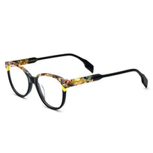 Load image into Gallery viewer, 53152 Retro Cat Eye Acetate Patterns Glasses Frame Green Can Be Matched with Optical Lenses