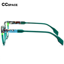 Load image into Gallery viewer, 53152 Retro Cat Eye Acetate Patterns Glasses Frame Green Can Be Matched with Optical Lenses