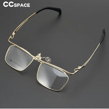 Load image into Gallery viewer, 53227 Retro Pure Titanium Square Flip Men Women Glasses Frame Ultra-light Material Large Frame Hollow Lge Prescription Mirror