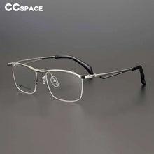 Load image into Gallery viewer, 53227 Retro Pure Titanium Square Flip Men Women Glasses Frame Ultra-light Material Large Frame Hollow Lge Prescription Mirror