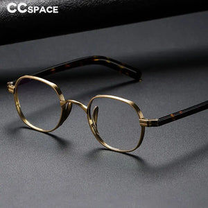 53314 Retro Acetate Glasses Frames Pure Titanium Men Women Optical Top Grade Prescription Glasses